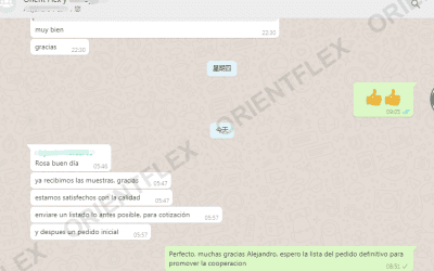 Buenos comentarios de las muestras de mangueras de los clientes